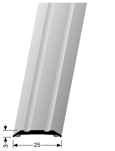 MPlus Übergangsprofil 230 SK SBS 270cm 25mm Alu Sand elox. F9 gerillt Best